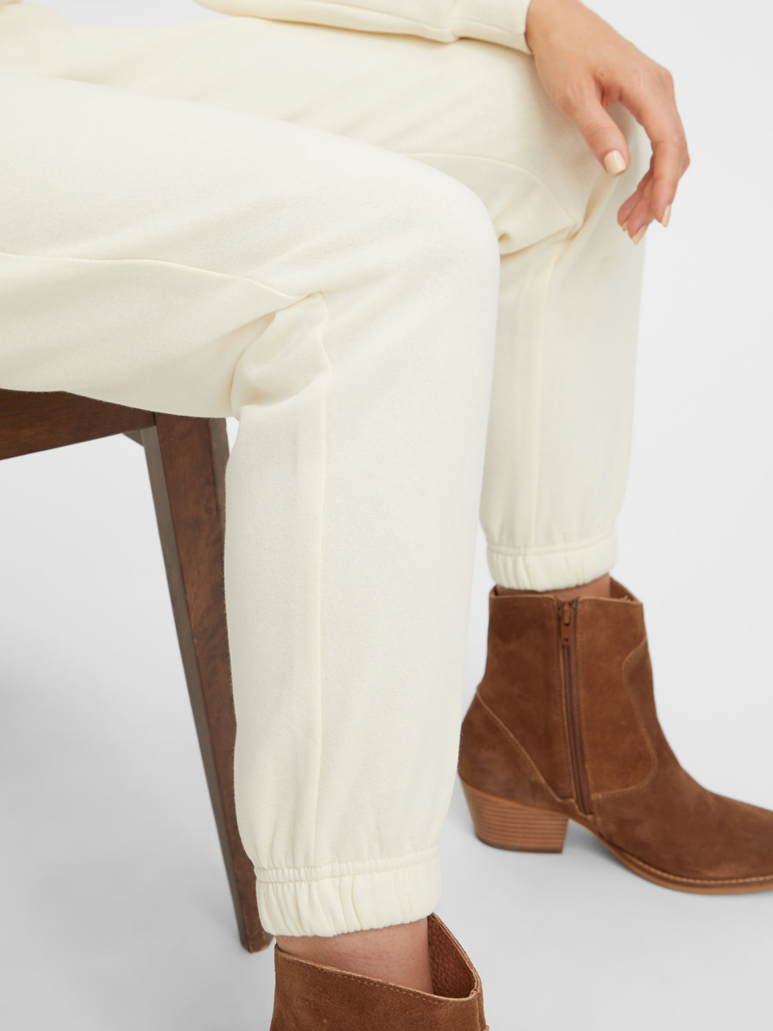 PCCHILLI Pants - white pepper